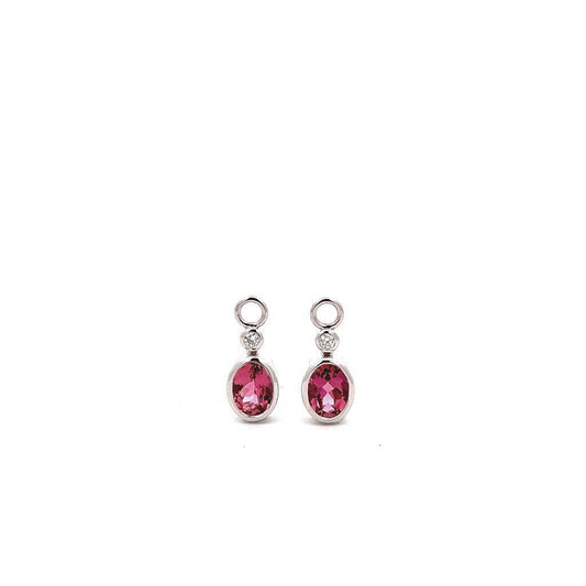 18ct White Gold Pink Tourmaline Attachments