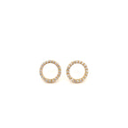 18ct Yellow Gold Diamond Circle of Life Earrings