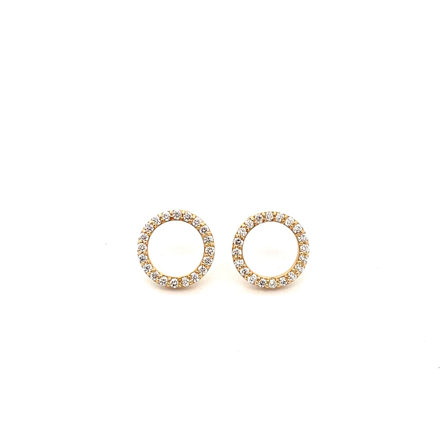 18ct Yellow Gold Diamond Circle of Life Earrings