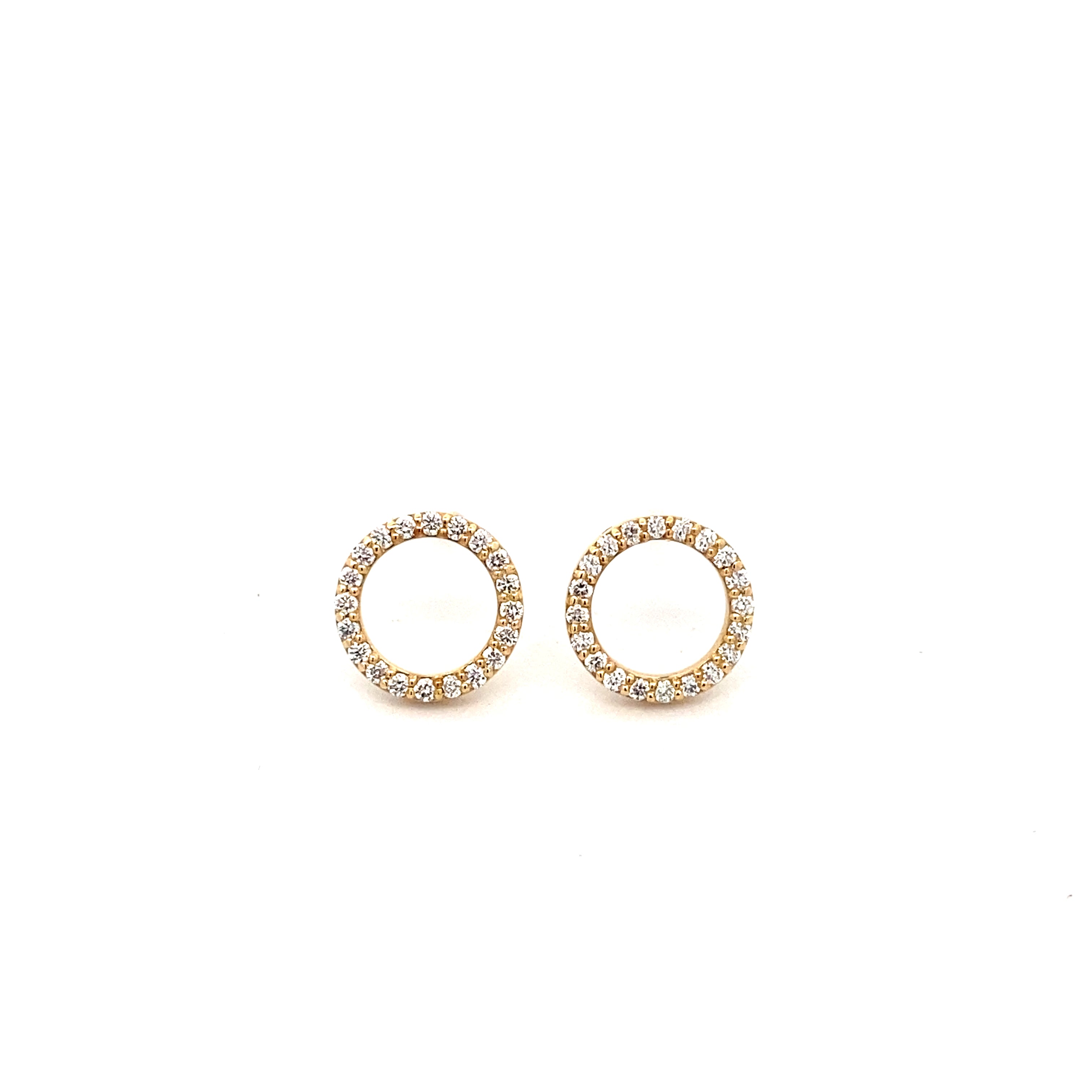 18ct Yellow Gold Diamond Circle of Life Earrings