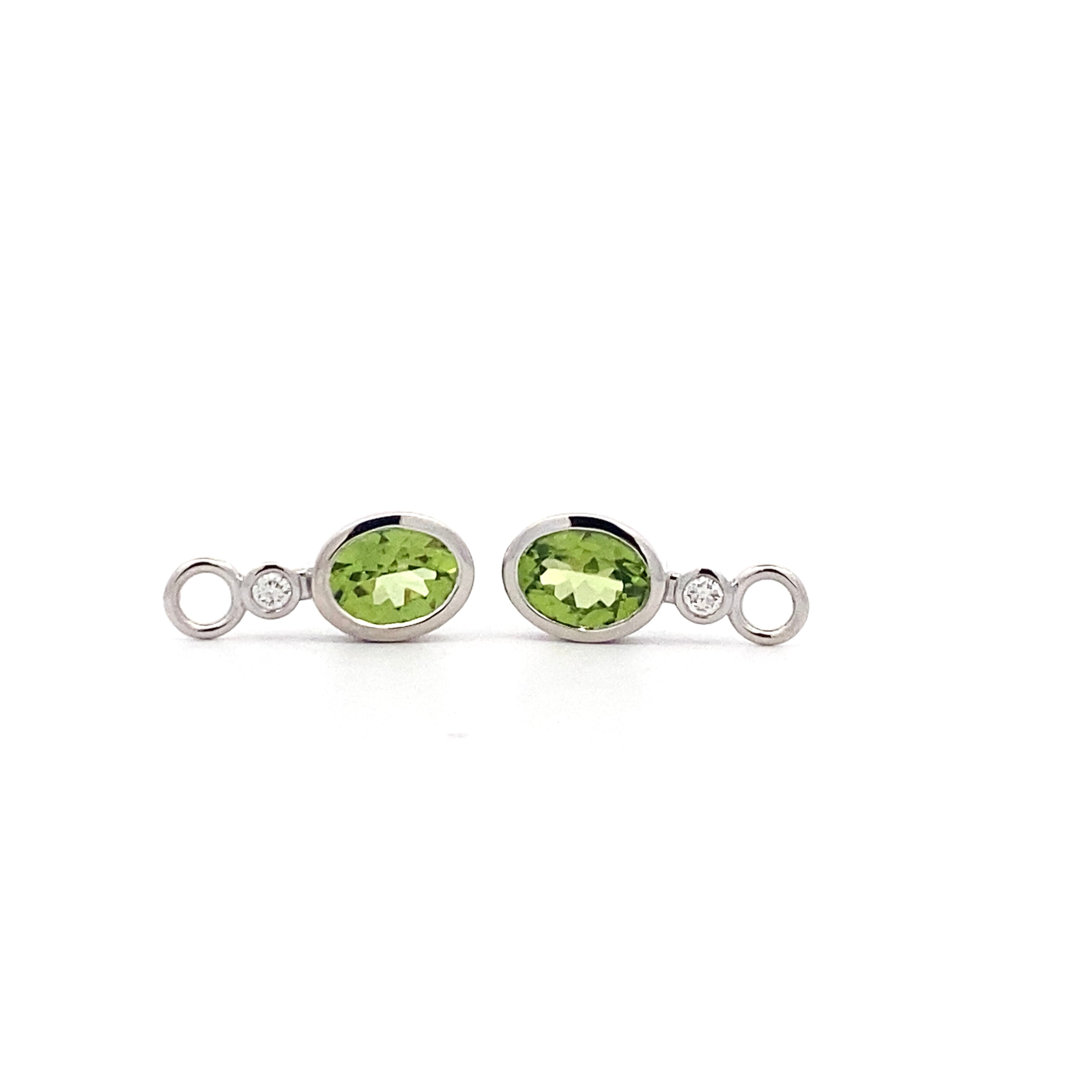 18ct White Gold Peridot Attachments