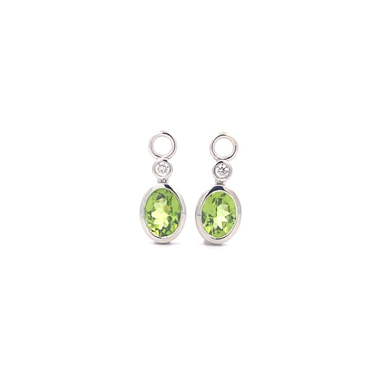 18ct White Gold Peridot Attachments