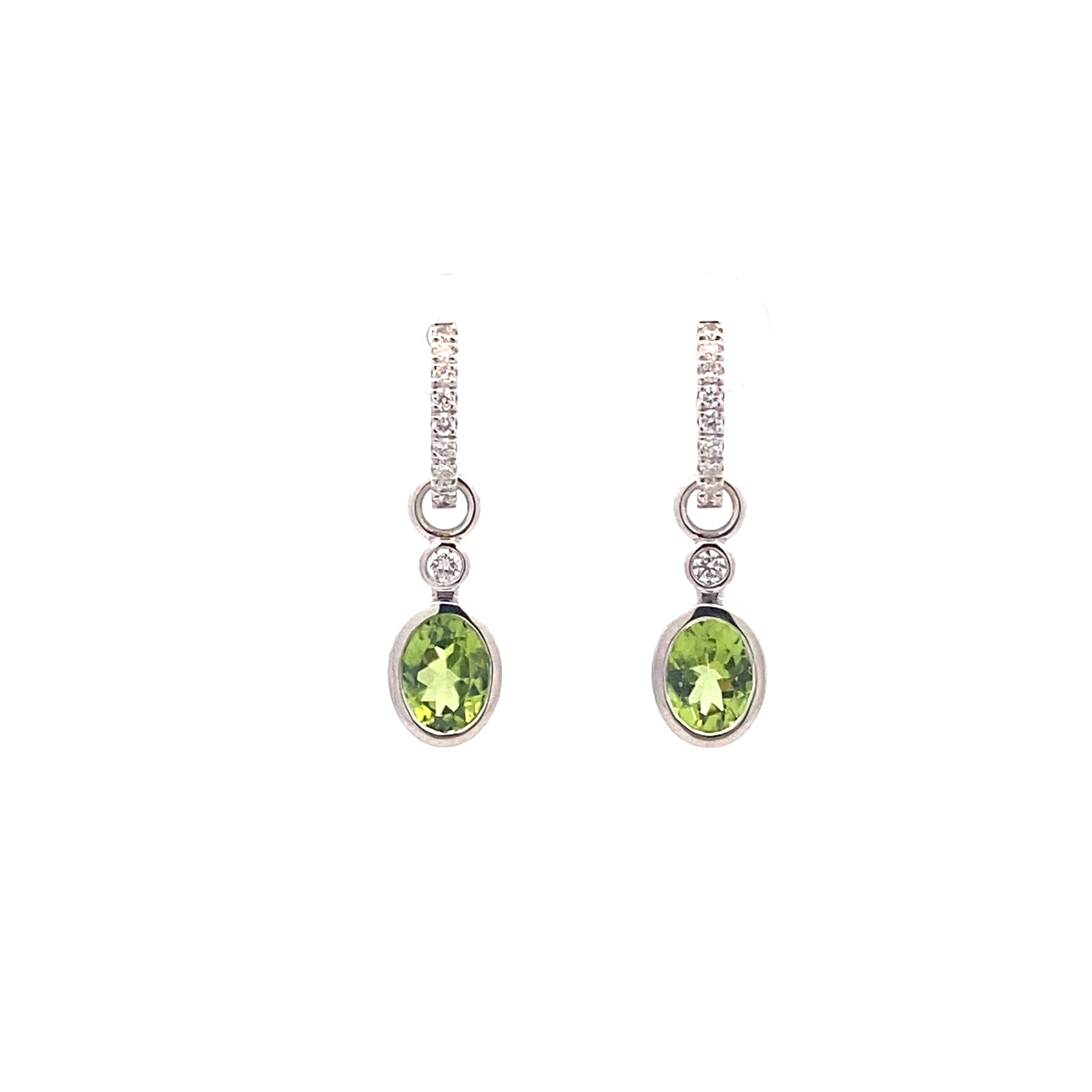 18ct White Gold Peridot Attachments