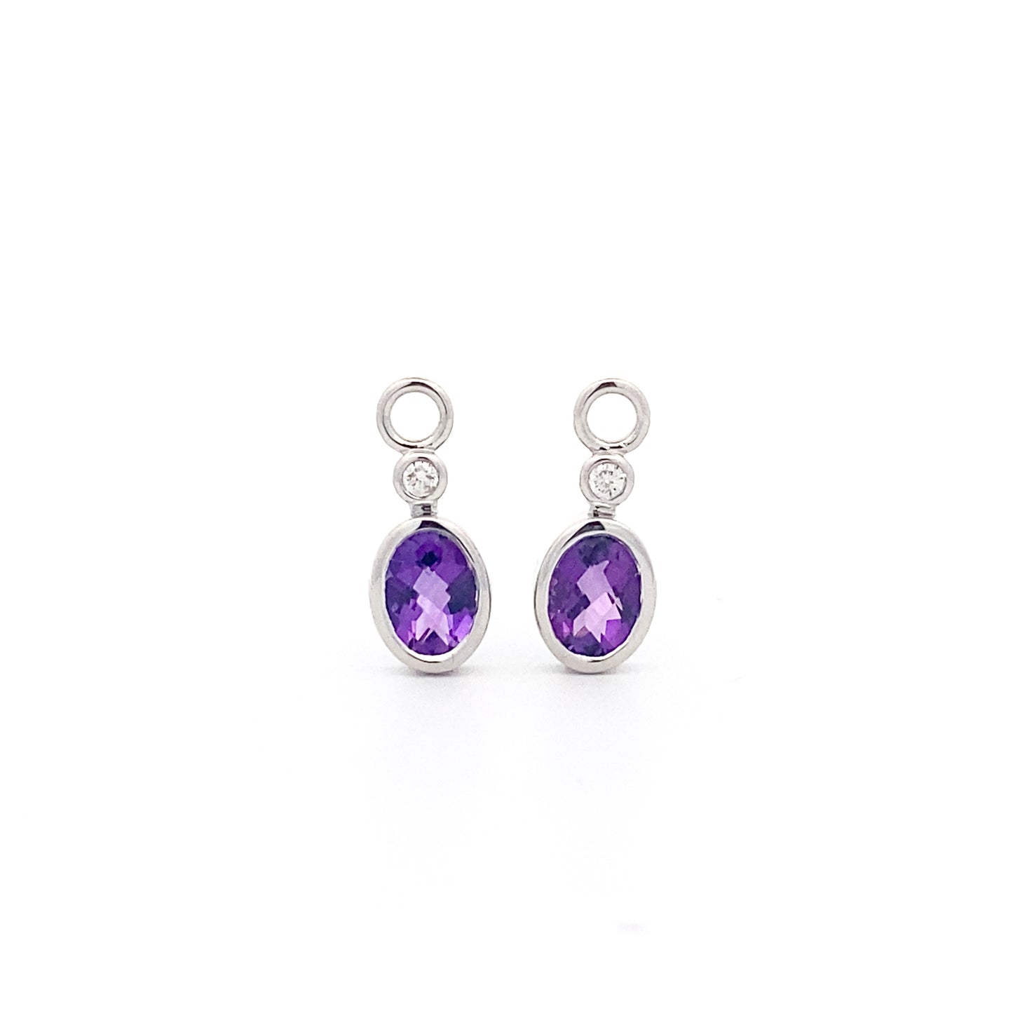 18ct White Gold Amethyst Attachments