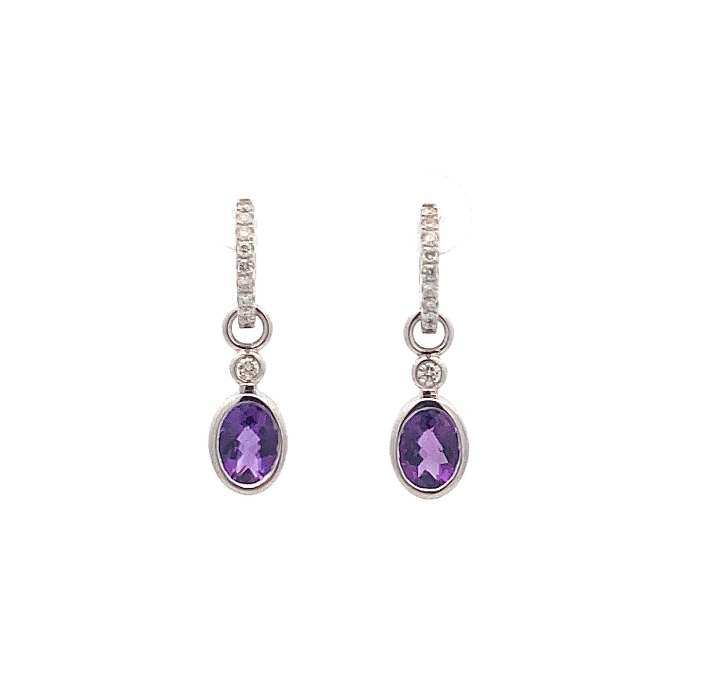 18ct White Gold Amethyst Attachments