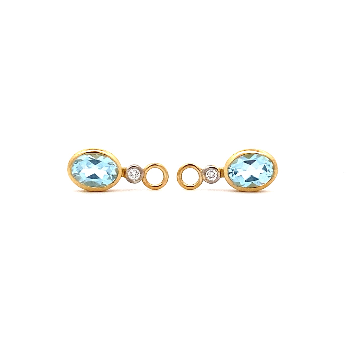 18ct Yellow Gold Blue Topaz Attachments