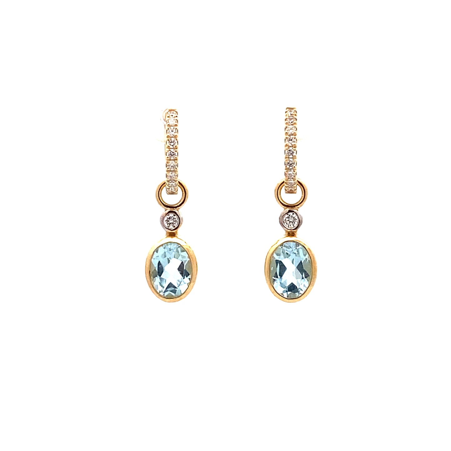 18ct Yellow Gold Blue Topaz Attachments