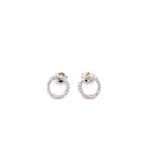 18ct White Gold Diamond Circle of Life Earrings