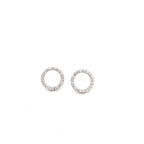 18ct White Gold Diamond Circle of Life Earrings