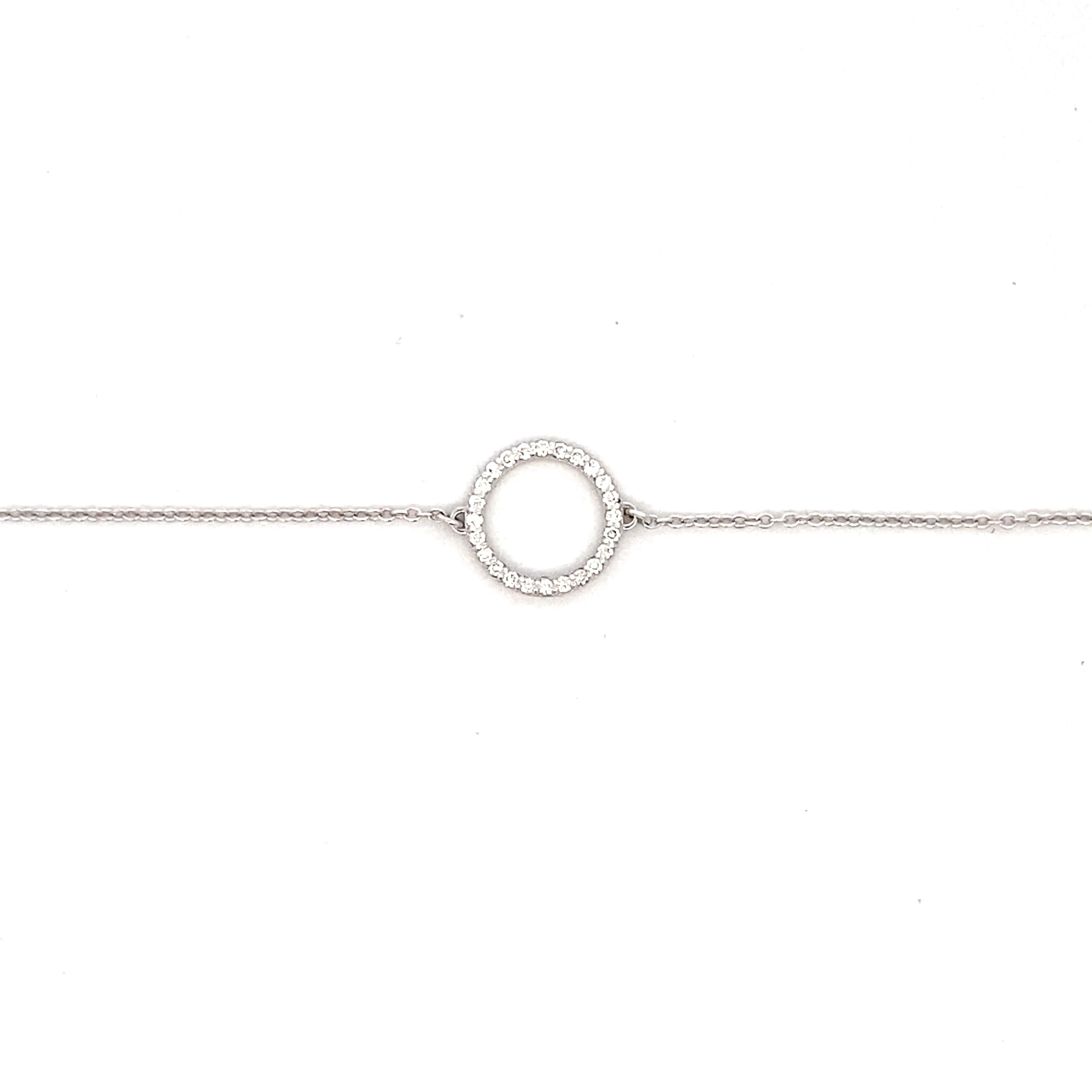 18ct White Gold Diamond Circle of Life Bracelet