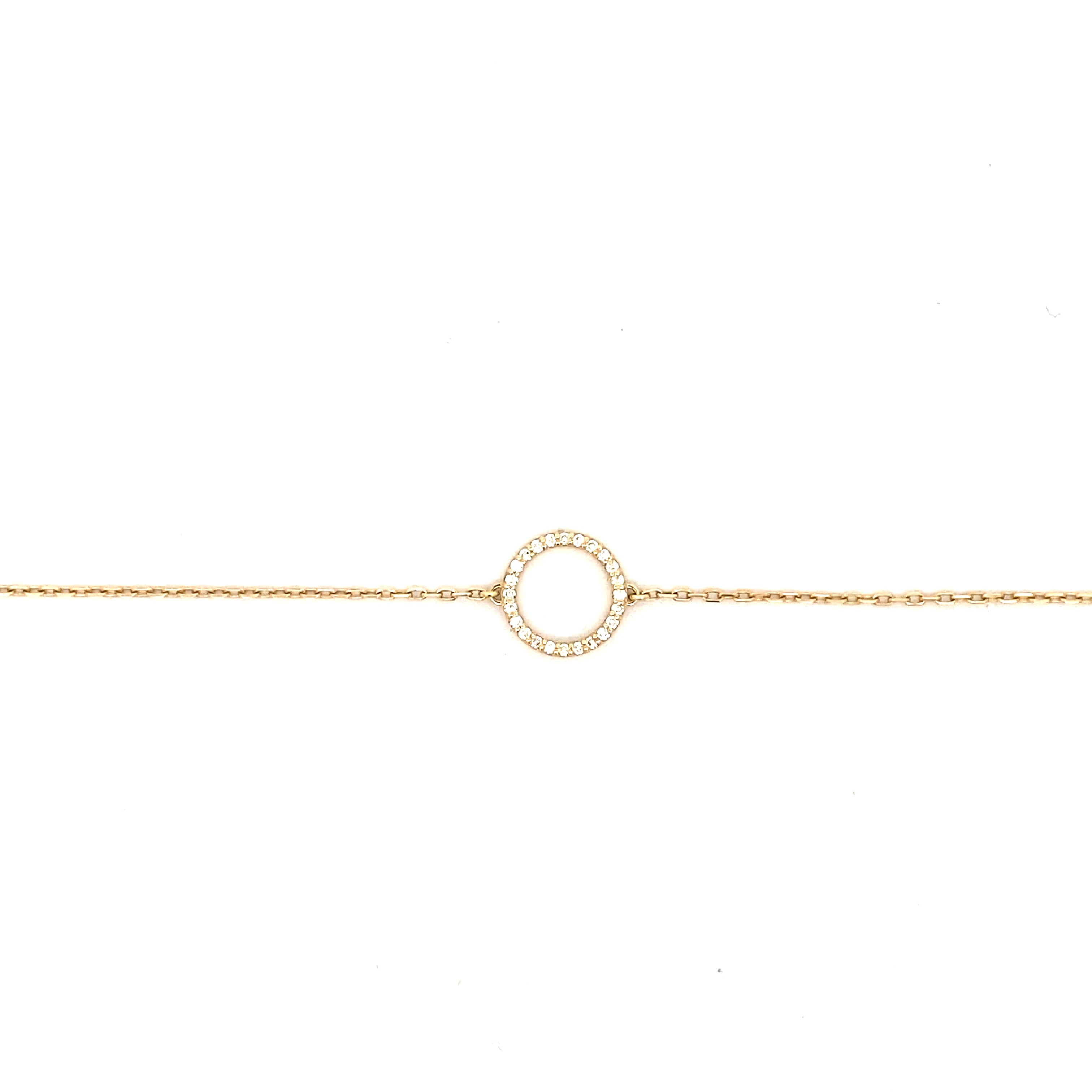 18ct Yellow Gold Diamond Circle of Life Bracelet