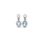 18ct White Gold Blue Topaz Attachments