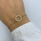 18ct Yellow Gold Diamond Circle of Life Bracelet