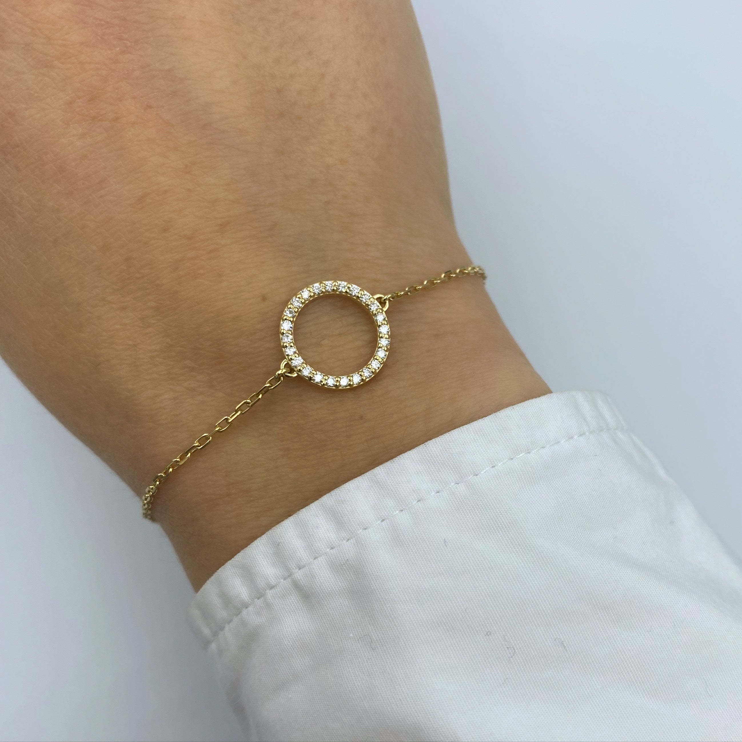 18ct Yellow Gold Diamond Circle of Life Bracelet