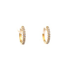18ct Yellow Gold Diamond Huggies
