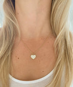 18ct Yellow Gold Pavé Diamond Heart Pendant