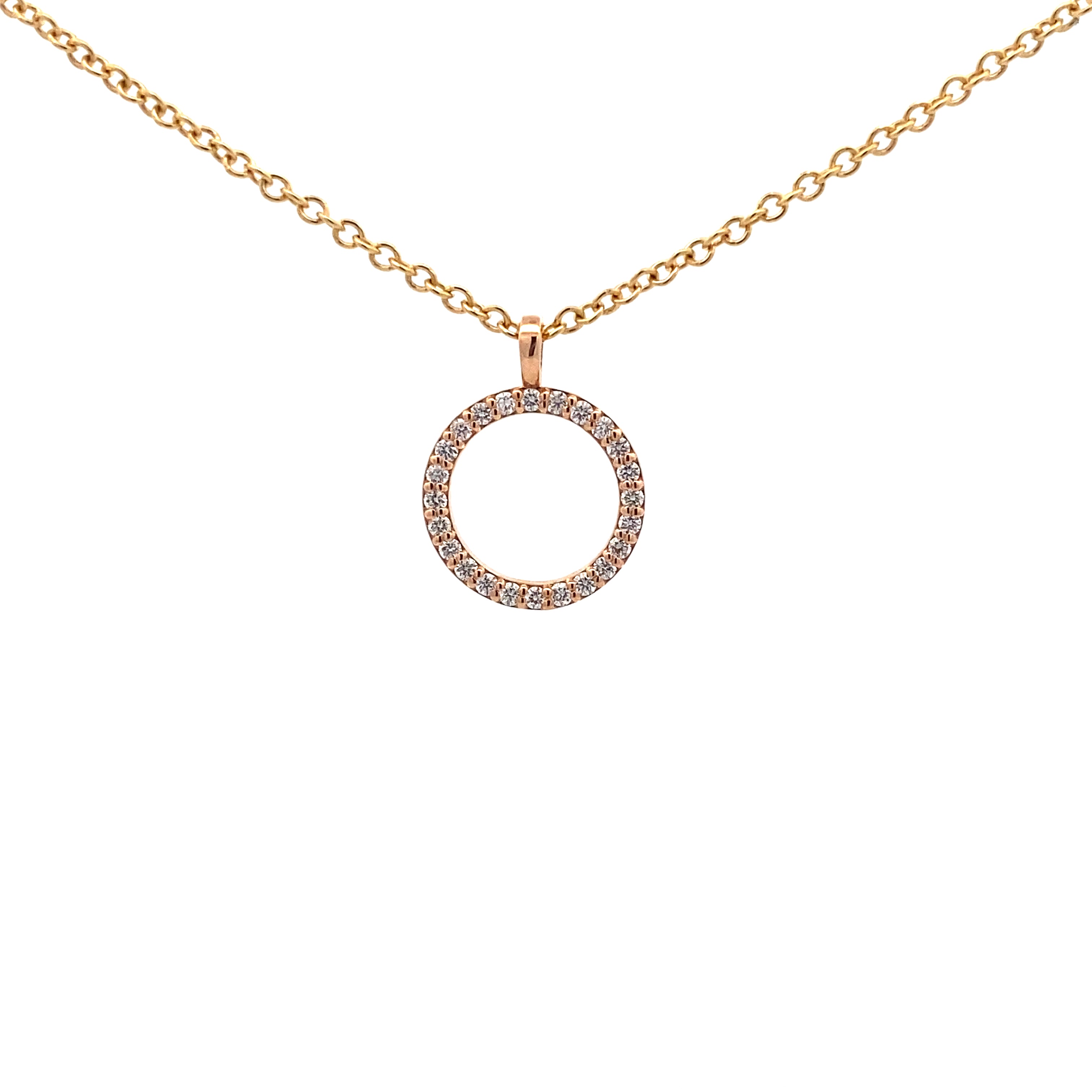 18ct Rose Gold Diamond Circle of Life Pendant