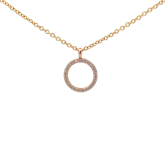 18ct Rose Gold Diamond Circle of Life Pendant