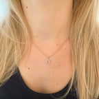18ct Yellow Gold Diamond Pear Pendant