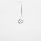 18ct White Gold Diamond Quattro Cuori Pendant