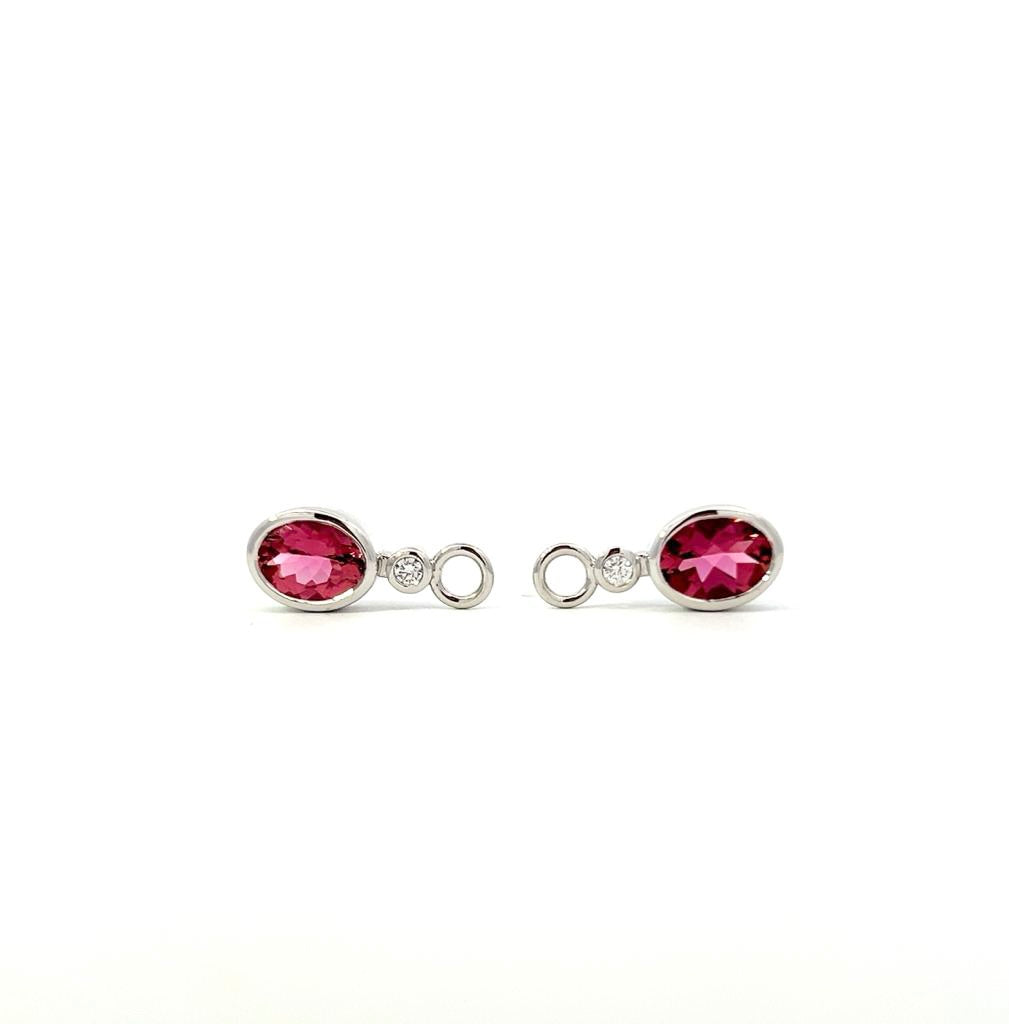 18ct White Gold Pink Tourmaline Attachments