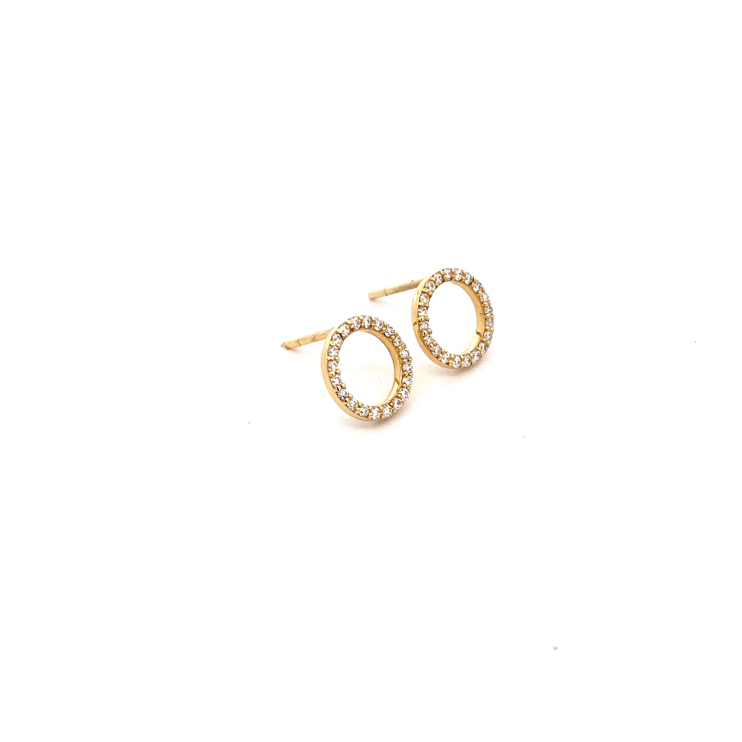 18ct Yellow Gold Diamond Circle of Life Earrings