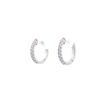 18ct White Gold Diamond Huggies