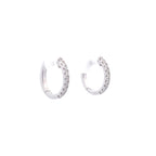 18ct White Gold Diamond Huggies