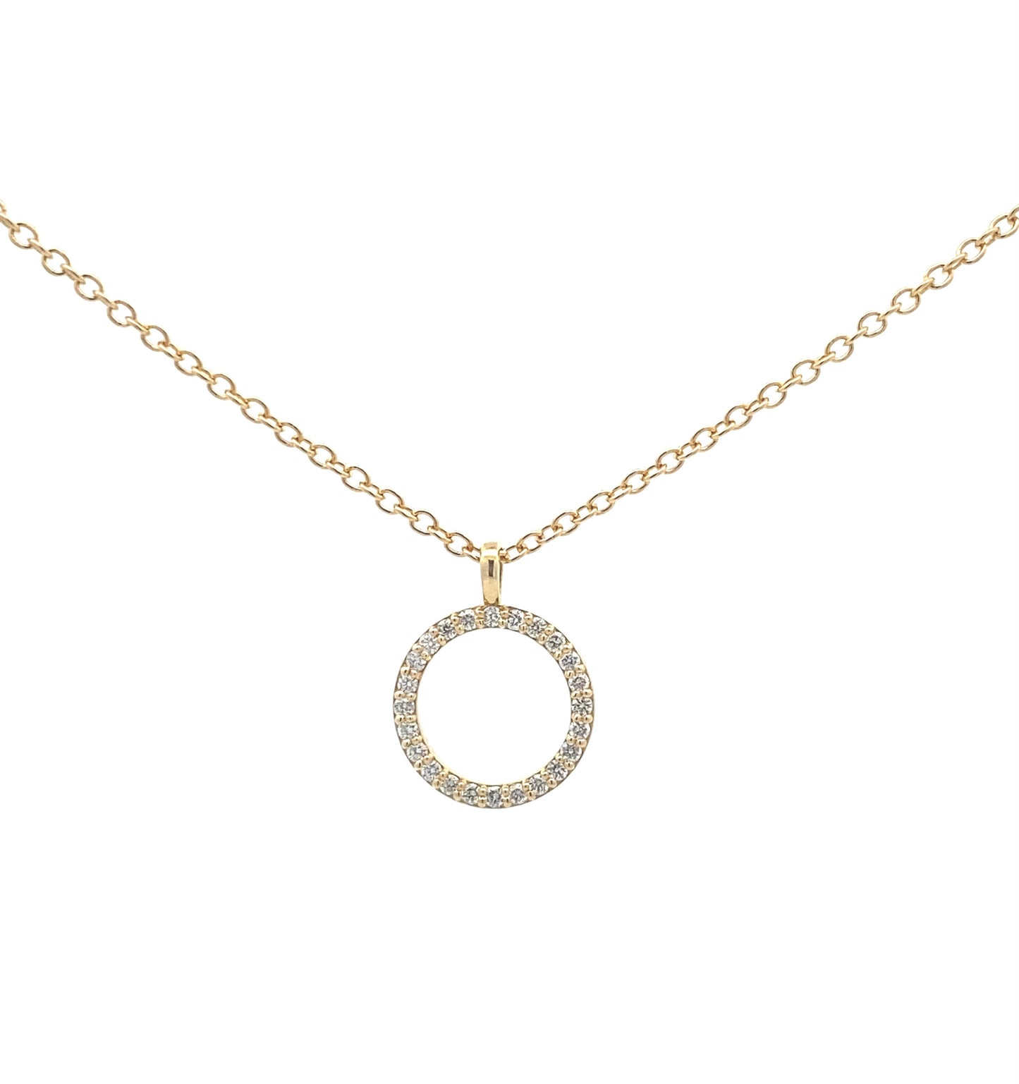 18ct Yellow Gold Diamond Circle of Life Pendant