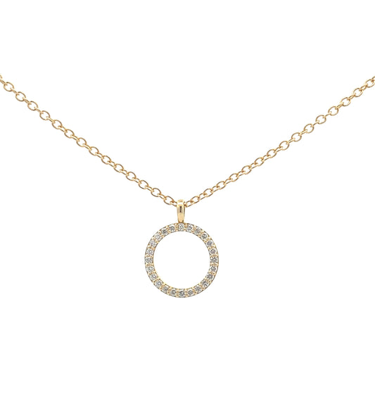 18ct Yellow Gold Diamond Circle of Life Pendant